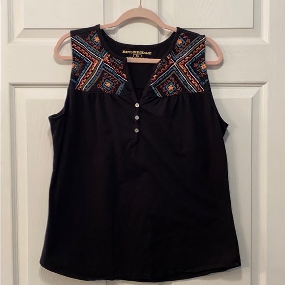 Bit & Bridle Tops - NWOT Embroidered tank